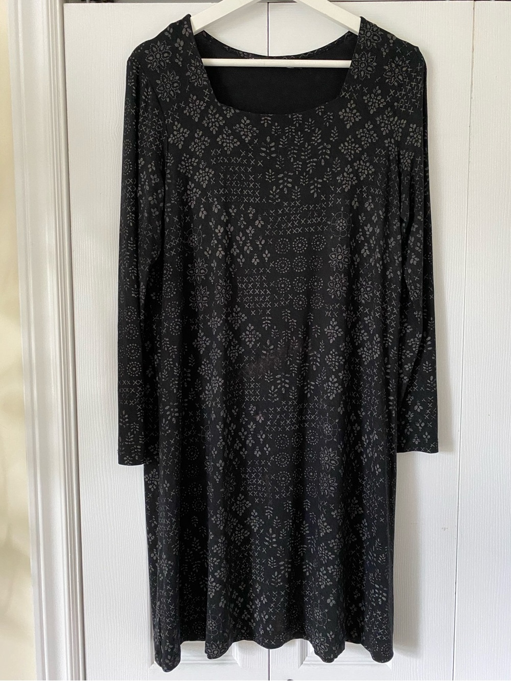 Gudrun Sjoden Lagenlook print micromodal dress fabric imperfections Size M